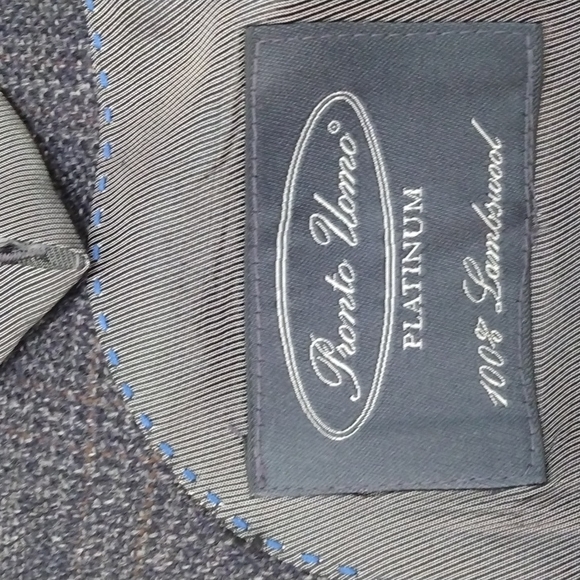 Pronto Uomo Platinum Blue Lambswool Sport Jacket 42S - Picture 11 of 13